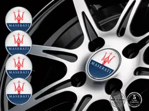 Maserati Adesivo Silicone Logo Decalcomania Ruota Lusso X